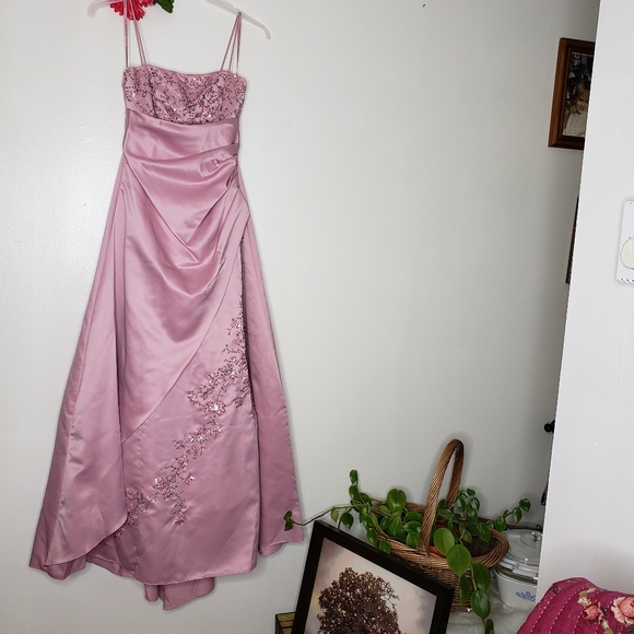 Jodi Kristopher Rum Pink Prom Dress Small Tall - Picture 6 of 16